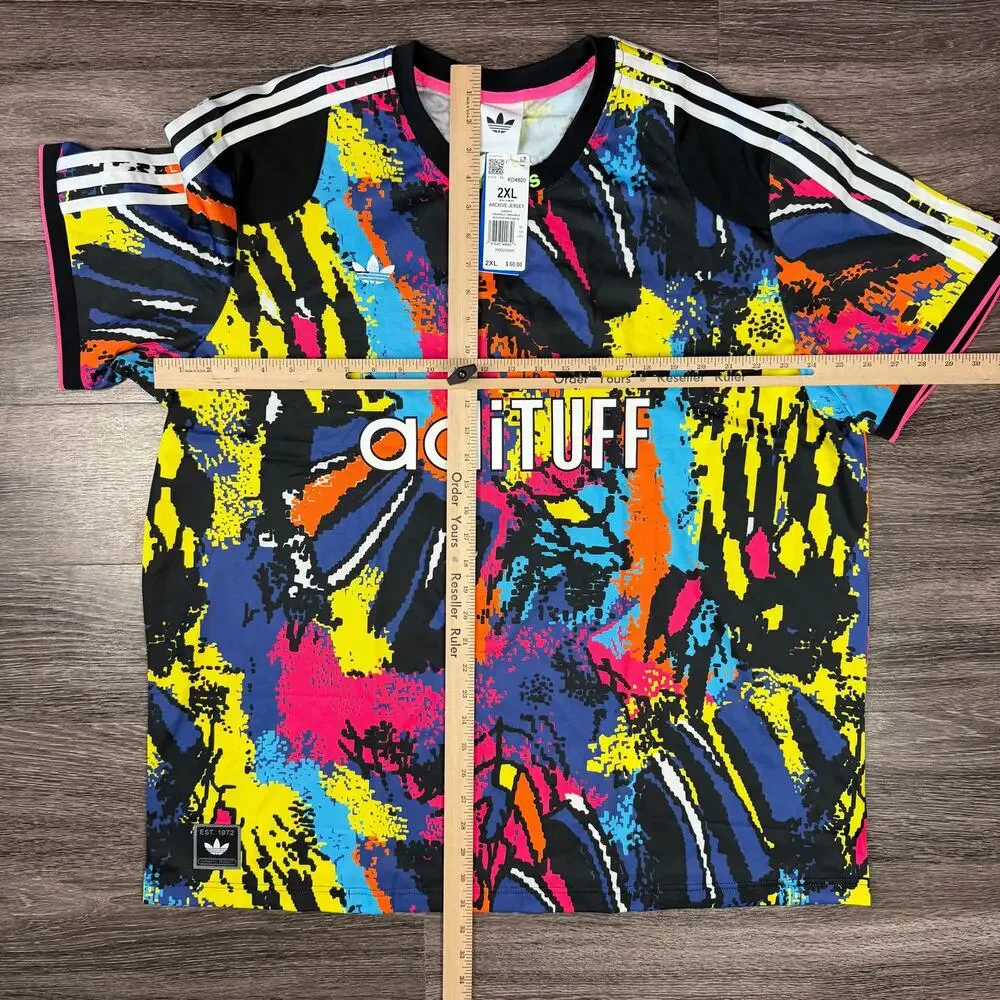 Adidas Originals Archive Jersey Graphic Print Lightweight Crew Neck 2XL KD4800